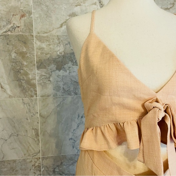 Lucca Vanessa Front Tie Cut Out Ruffle Mini Dress - Picture 4 of 7